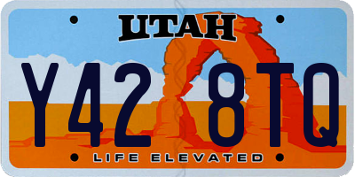 UT license plate Y428TQ