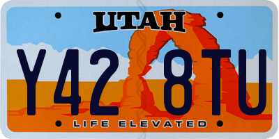 UT license plate Y428TU