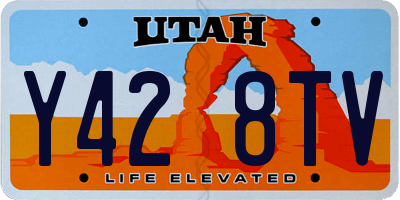 UT license plate Y428TV