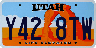 UT license plate Y428TW