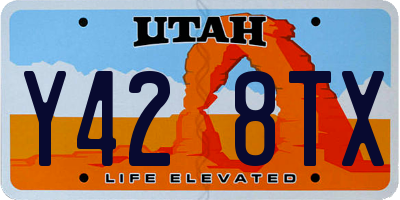 UT license plate Y428TX