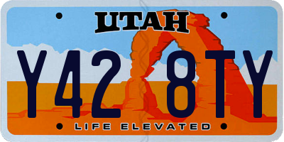 UT license plate Y428TY