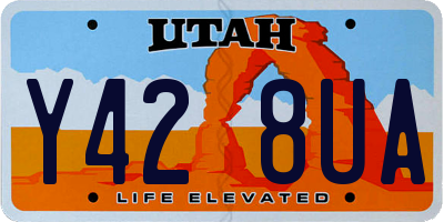 UT license plate Y428UA