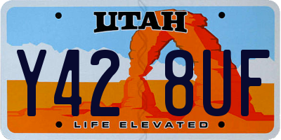 UT license plate Y428UF