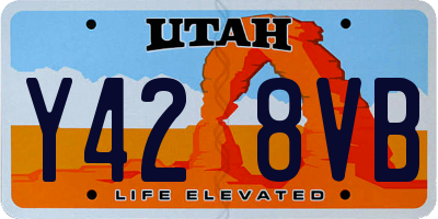 UT license plate Y428VB