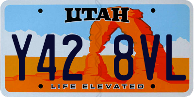 UT license plate Y428VL