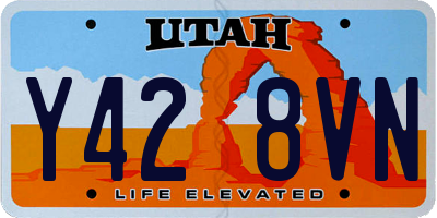 UT license plate Y428VN