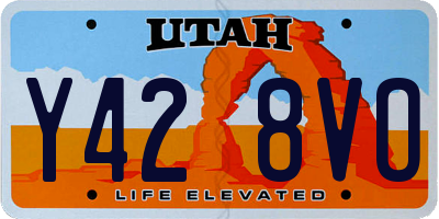 UT license plate Y428VO