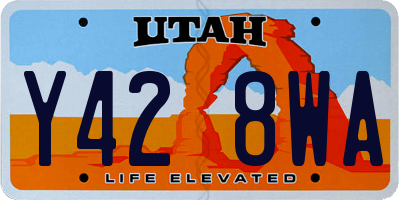 UT license plate Y428WA