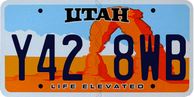 UT license plate Y428WB