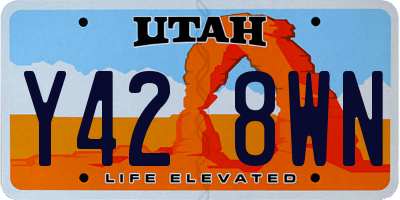 UT license plate Y428WN