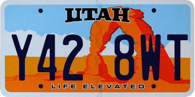 UT license plate Y428WT
