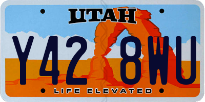 UT license plate Y428WU