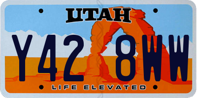 UT license plate Y428WW