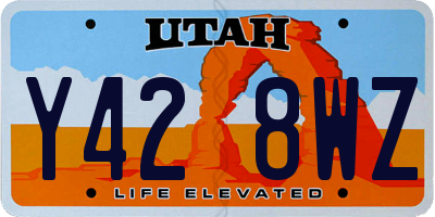 UT license plate Y428WZ