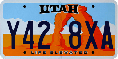 UT license plate Y428XA