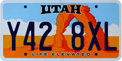 UT license plate Y428XL
