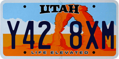 UT license plate Y428XM