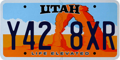UT license plate Y428XR