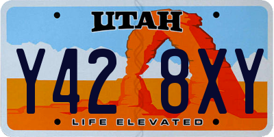 UT license plate Y428XY