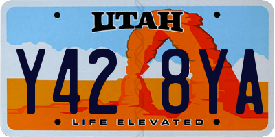 UT license plate Y428YA