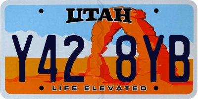 UT license plate Y428YB