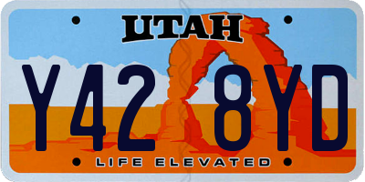 UT license plate Y428YD