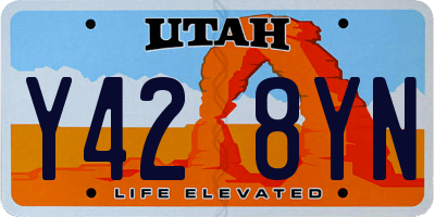 UT license plate Y428YN