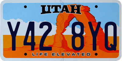 UT license plate Y428YQ