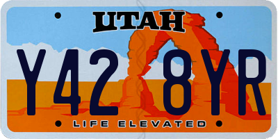 UT license plate Y428YR