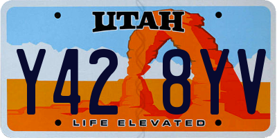 UT license plate Y428YV