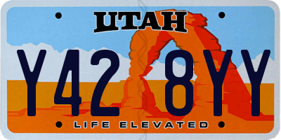 UT license plate Y428YY