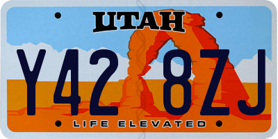 UT license plate Y428ZJ