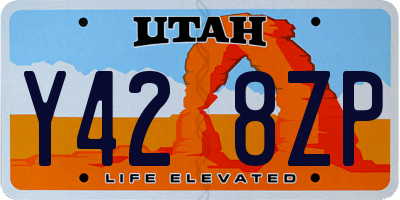 UT license plate Y428ZP