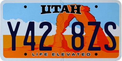 UT license plate Y428ZS