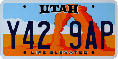 UT license plate Y429AP