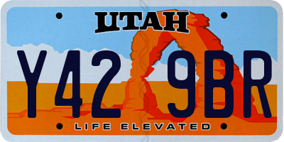 UT license plate Y429BR