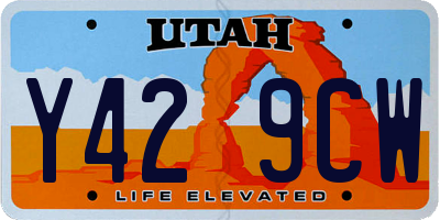 UT license plate Y429CW