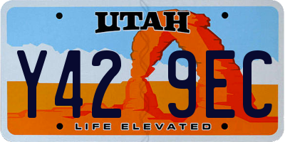 UT license plate Y429EC