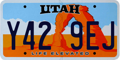 UT license plate Y429EJ