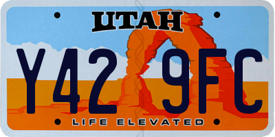UT license plate Y429FC
