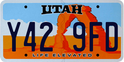 UT license plate Y429FD