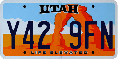 UT license plate Y429FN