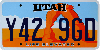 UT license plate Y429GD