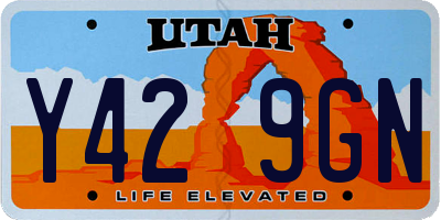 UT license plate Y429GN