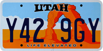 UT license plate Y429GY