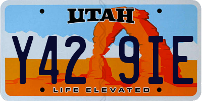 UT license plate Y429IE