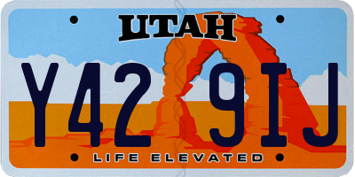 UT license plate Y429IJ