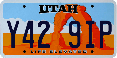 UT license plate Y429IP