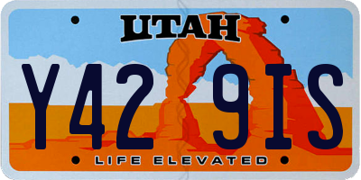 UT license plate Y429IS
